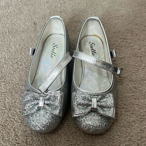 Silver Glittery shoes worn a couple of times size 12